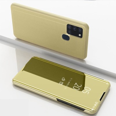Samsung Galaxy A21s (A217) plastikinis atverčiamas auksinis dėklas | Priedai.lt