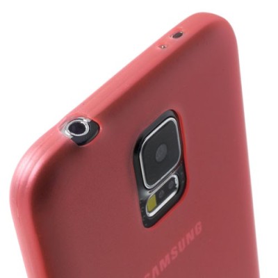 Ploniausias pasaulyje raudonas Samsung Galaxy S5 G900 (S5 Neo G903) dėklas (dėkliukas) / Priedai.lt