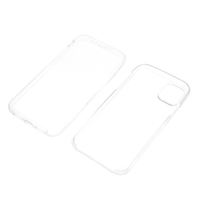 Apple iPhone 11 Pro skaidrus (permatomas) dvigubas kieto silikono TPU ploniausias pasaulyje dėklas | Priedai.lt