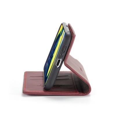 Samsung Galaxy A80 (A805F) CaseMe Retro solidus atverčiamas bordo odinis dėklas - knygutė | Priedai.lt