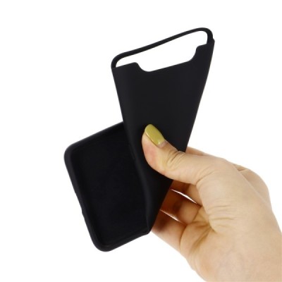 Samsung Galaxy A80 (A805F) Shell kieto silikono TPU juodas dėklas - nugarėlė | Priedai.lt