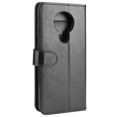 Nokia 5.3 atverčiamas juodas odinis dėklas, knygutė - piniginė | Priedai.lt