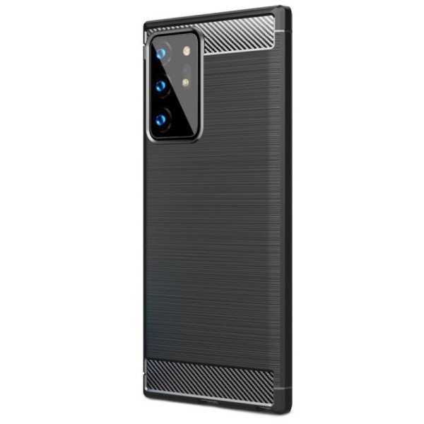 „Carbon“ Kõva silikoon (TPU) kaaned - must (Galaxy Note 20 Ultra)