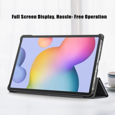 Samsung Galaxy Tab S7 11 (T875, T870) atverčiamas juodas odinis dėklas - knygutė (sulankstomas) | Priedai.lt