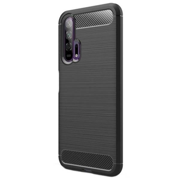 „Carbon“ Kõva silikoon (TPU) kaaned - must (Honor 20 Pro)