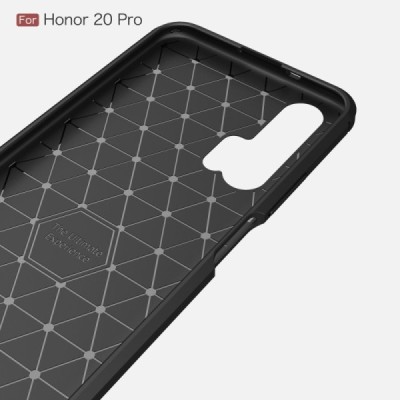 Huawei Honor 20 Pro kieto silikono TPU juodas dėklas - nugarėlė | Priedai.lt