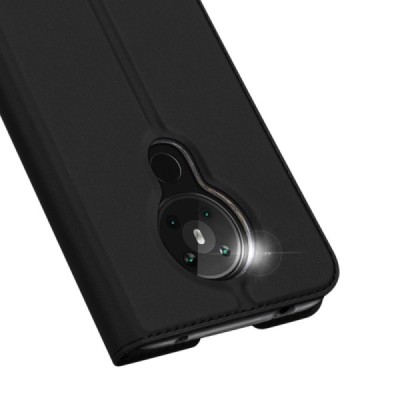 „Dux Ducis“ Skin serijos Nokia 5.3 (2020) juodas odinis atverčiamas dėklas | Priedai.lt