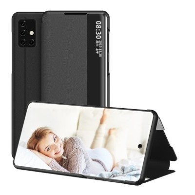 Samsung Galaxy A51 (A515F) View Line juodas atverčiamas dėklas - knygutė | Priedai.lt