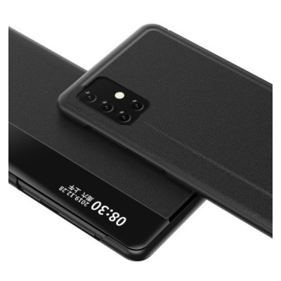 Samsung Galaxy A51 (A515F) View Line juodas atverčiamas dėklas - knygutė | Priedai.lt