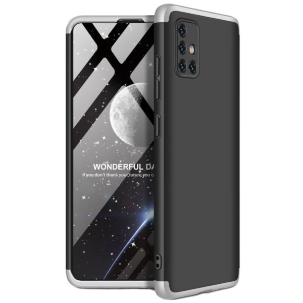 Thin Fit 360“ plastikust kaaned - must / hõbedane (Galaxy A51)