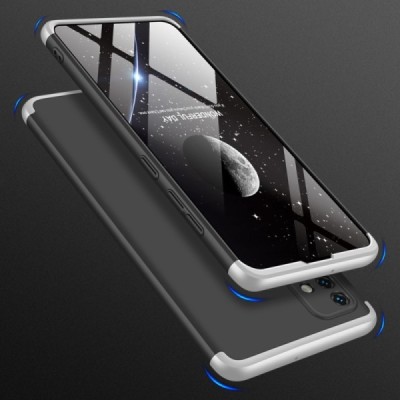 „Thin Fit 360“ plastikinis Samsung Galaxy A51 (A515) juodas dėklas - nugarėlė sidabro spalvos apvadais | Priedai.lt