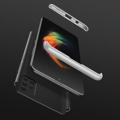 „Thin Fit 360“ plastikinis Samsung Galaxy A51 (A515) juodas dėklas - nugarėlė sidabro spalvos apvadais | Priedai.lt