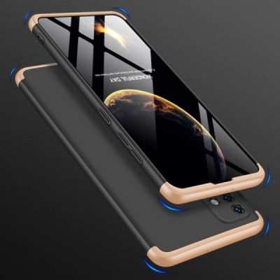 „Thin Fit 360“ plastikinis Samsung Galaxy A51 (A515) juodas dėklas - nugarėlė aukso spalvos apvadais | Priedai.lt