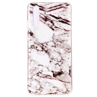 Huawei P20 „Marble“ kieto silikono TPU baltas dėklas - nugarėlė | Priedai.lt
