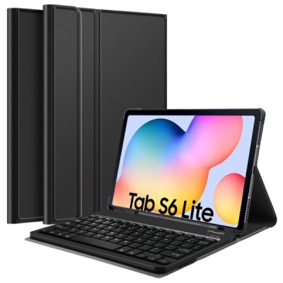 Samsung Galaxy Tab S6 Lite 10.4 (P615, P610, P613, P619) tahke kaaned klaviatuuriga - must | Priedai.lt