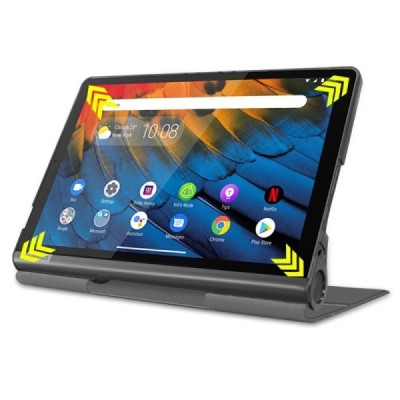 Lenovo Yoga Smart Tab 10.1 (YT-X705F, YT-X705L) atverčiamas pilkas odinis dėklas - knygutė | Priedai.lt