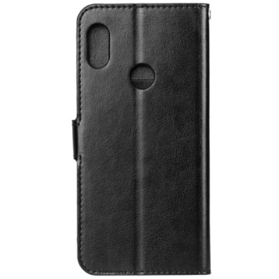 Huawei Y6 2019 (Y6 Prime 2019) atverčiamas juodas odinis dėklas, knygutė - piniginė | Priedai.lt