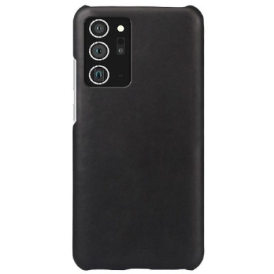 Slim Leather Samsung Galaxy Note 20 (N980F) juodas odinis dėklas - nugarėlė | Priedai.lt