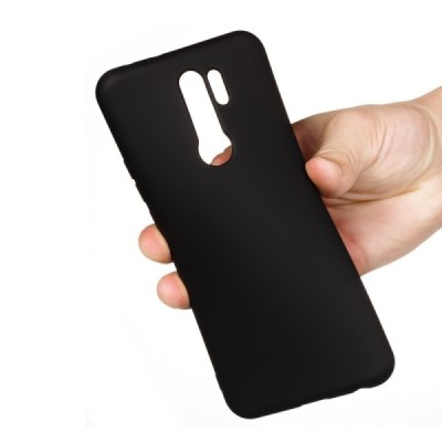 Xiaomi Redmi 9 Shell kieto silikono TPU juodas dėklas - nugarėlė | Priedai.lt