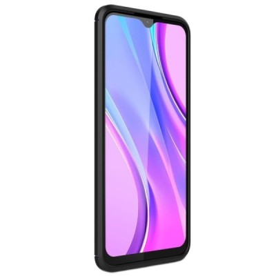 Xiaomi Redmi 9 „Carbon“ kieto silikono TPU juodas dėklas - nugarėlė | Priedai.lt