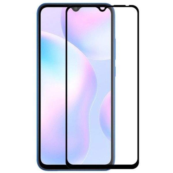 „Hat-Prince“ Tempered Glass kaitsev ekraaniklaas 0.26 mm - must (Redmi 9 / 9A / 9C)