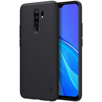 Xiaomi Redmi 9 „Nillkin“ Frosted Shield juodas plastikinis dėklas, nugarėlė | Priedai.lt