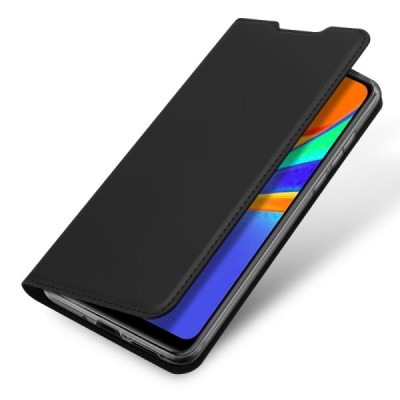 „Dux Ducis“ Skin serijos Xiaomi Redmi 9C juodas odinis atverčiamas dėklas | Priedai.lt