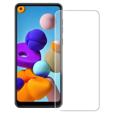 Samsung Galaxy A21s (A217) skaidrus apsauginis ekrano stiklas (tempered glass 0.3mm 9H) | Priedai.lt