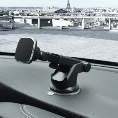 „Telescopic“ magnetinis juodas automobilinis telefono laikiklis (prie lango) | Priedai.lt