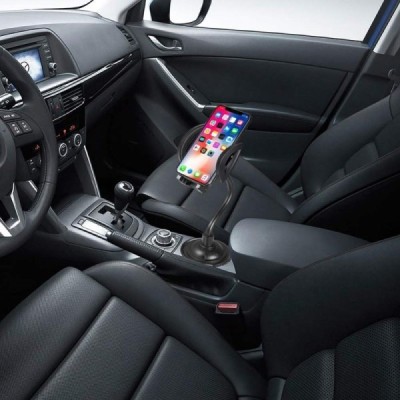Automobilinis telefono laikiklis tvirtinamas puodelio vietoje | Priedai.lt