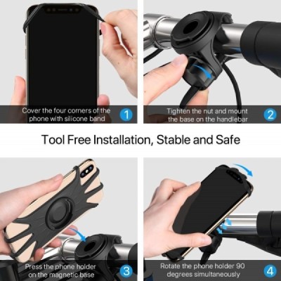 „VUP“ 360° Bike Mount juodas laikiklis dviračiui | Priedai.LT