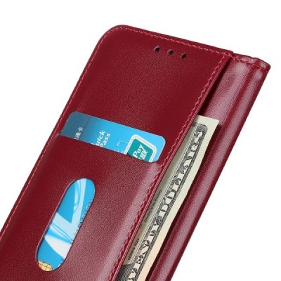 Xiaomi Redmi 9 „Split“ bordo odinis atverčiamas dėklas - knygutė | Priedai.lt