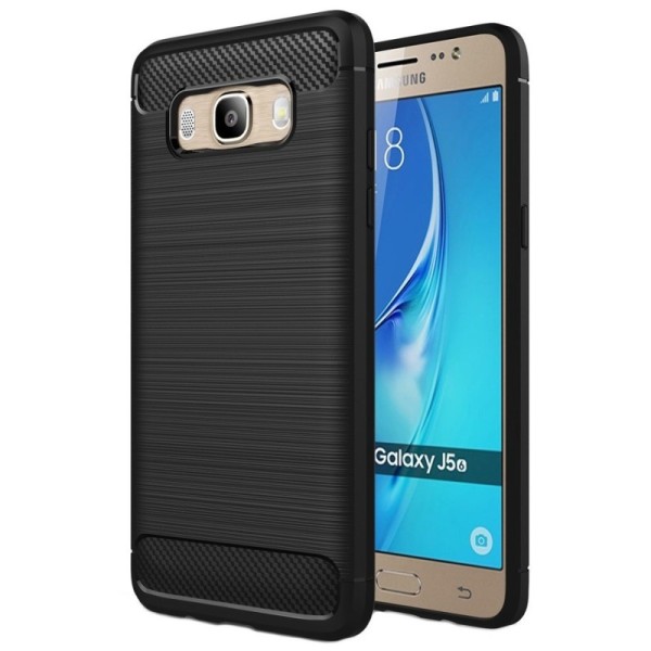 „Carbon“ Kõva silikoon (TPU) kaaned - must (Galaxy J5 2016)