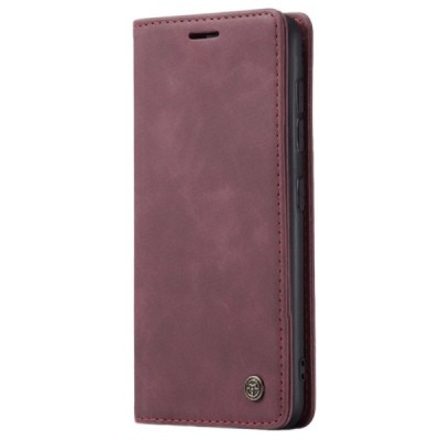 Samsung Galaxy A21s (A217) CaseMe Retro solidus atverčiamas bordo odinis dėklas - knygutė | Priedai.lt