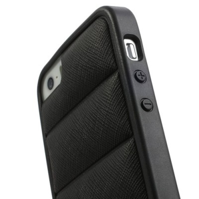 Juodas „Infisens“ silikoninis Apple iPhone SE (5, 5s) dėklas (dėkliukas) / Priedai.lt