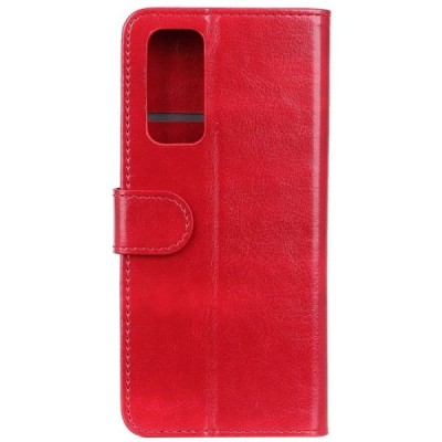 Samsung Galaxy S20 FE (Fan Edition) atverčiamas raudonas odinis dėklas, knygutė - piniginė | Priedai.lt