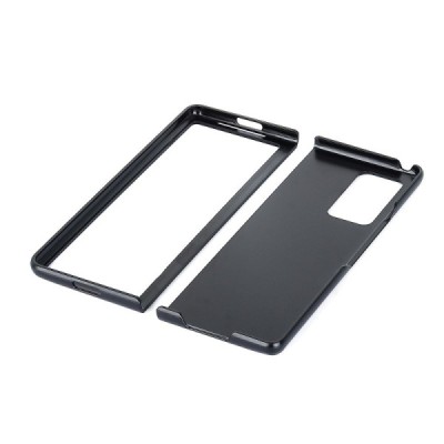 Samsung Galaxy Z Fold2 5G (F916B) Slim Leather juodas odinis dėklas - nugarėlė | Priedai.lt