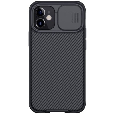 Apple iPhone 12 (12 Pro) „Nillkin“ CamShield juodas dėklas, nugarėlė su kameros apsauga | Priedai.lt