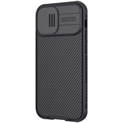 Apple iPhone 12 (12 Pro) „Nillkin“ CamShield juodas dėklas, nugarėlė su kameros apsauga | Priedai.lt