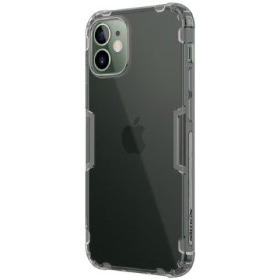 Apple iPhone 12 (12 Pro) Nillkin Nature plonas pilkas (permatomas) silikoninis TPU dėklas | Priedai.lt