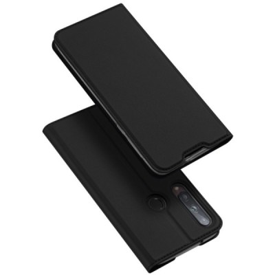 „Dux Ducis“ Skin serijos Huawei P40 Lite E (Y7p, Honor 9C) juodas odinis atverčiamas dėklas | Priedai.lt