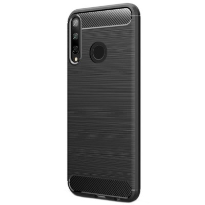 Huawei P40 Lite E (Y7p, Honor 9C) kieto silikono TPU juodas dėklas - nugarėlė | Priedai.lt