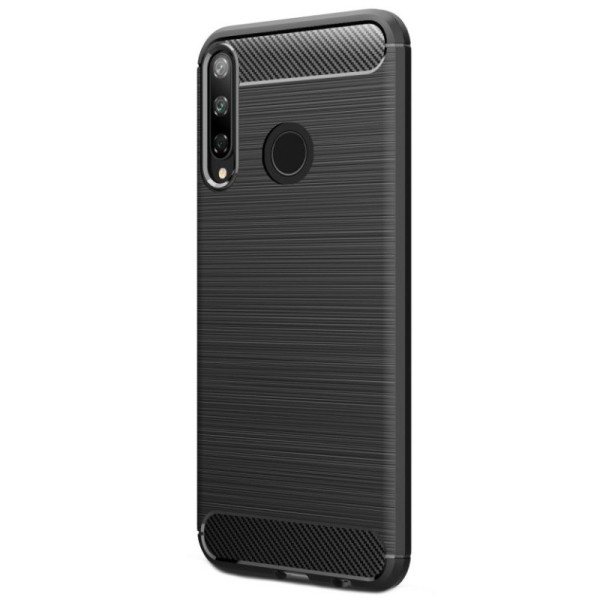 „Carbon“ Kõva silikoon (TPU) kaaned - must (P40 Lite E / Y7p)