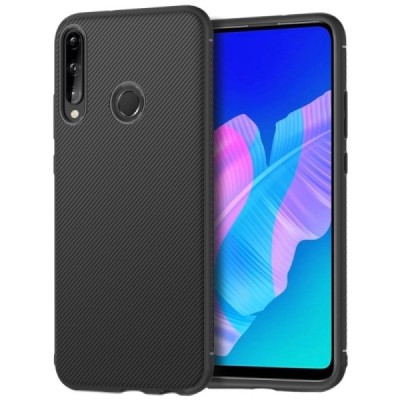 Huawei P40 Lite E (Y7p, Honor 9C) kieto silikono TPU juodas dėklas - nugarėlė | Priedai.lt