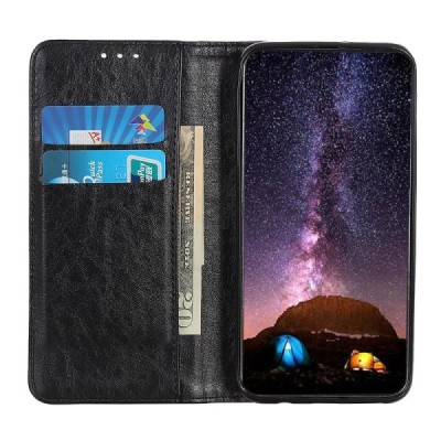 LG Velvet (LM-G900EM) „Split“ juodas odinis atverčiamas dėklas - knygutė | Priedai.lt