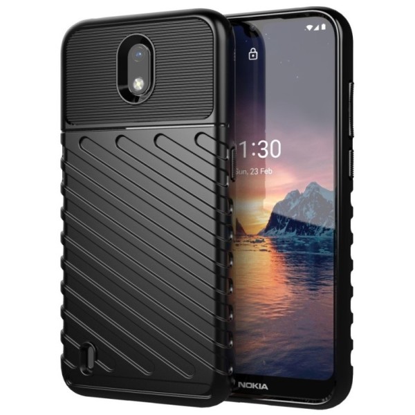 „Twill“ Kõva silikoon (TPU) kaaned - must (Nokia 1.3)