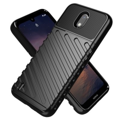 Nokia 1.3 Twill kieto silikono TPU juodas dėklas - nugarėlė | Priedai.lt
