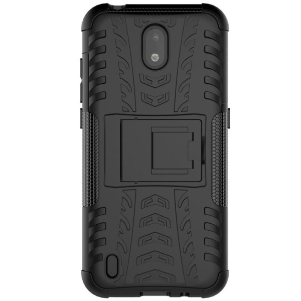 „Kickstand“ Kõva silikoon (TPU) kaaned - must (Nokia 1.3)