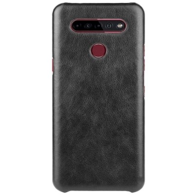 Soft Slim serijos LG K51s (LM-K510) juodas odinis dėklas - nugarėlė | Priedai.lt