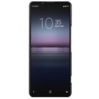 Soft Slim serijos Sony Xperia 1 II juodas odinis dėklas - nugarėlė | Priedai.lt